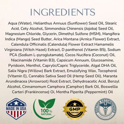 Nerve Balm™ Neuropathy Cream Ingredients