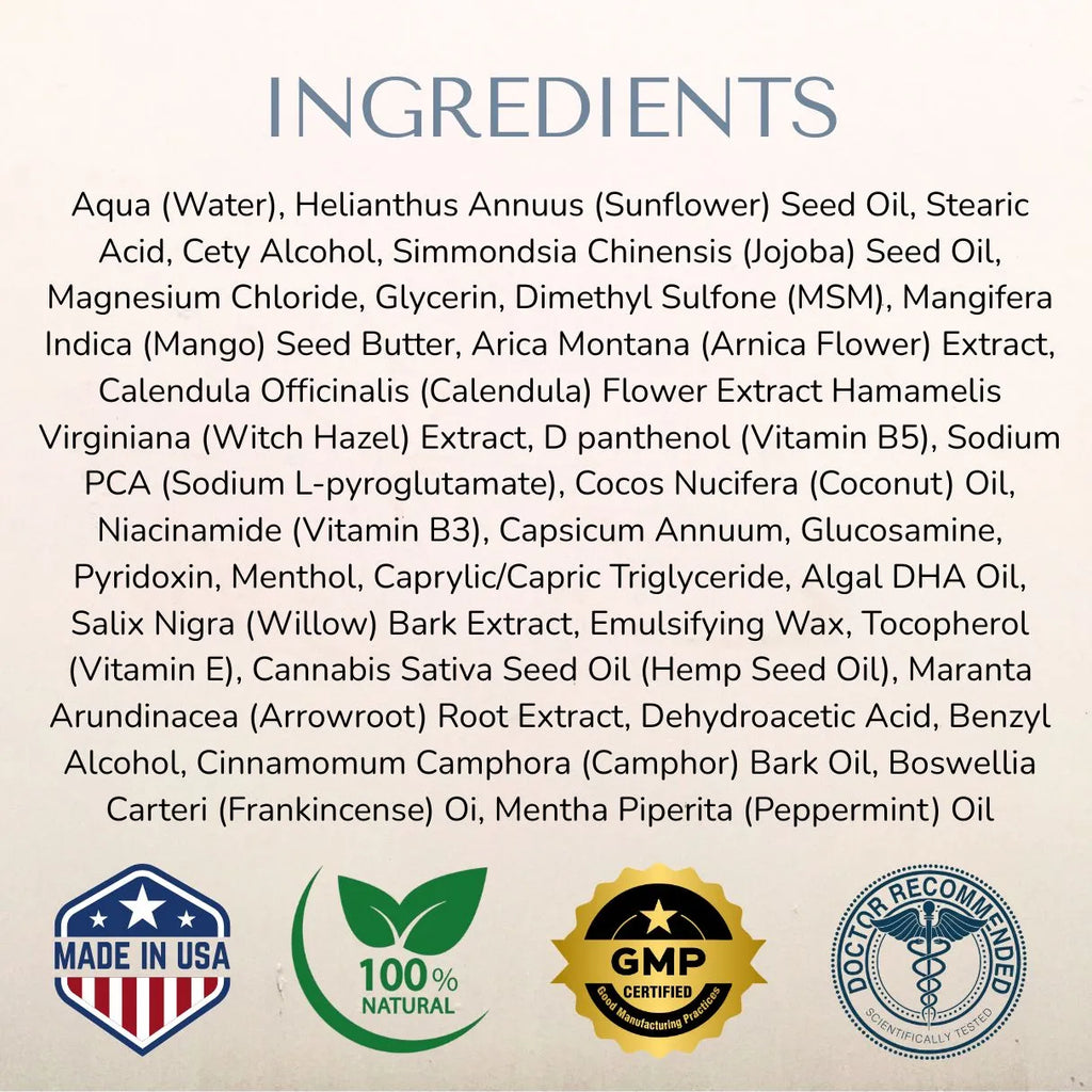 Nerve Balm™ Neuropathy Cream Ingredients
