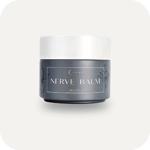 One jar of Lune Nerve Balm on a white background.